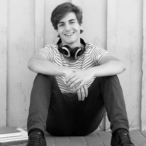kid with headphones