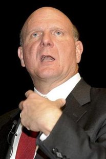 Microsoft CEO Steve Ballmer delivers a speech during a session at the International Advertising Festival, Cannes Lions 2009, in Cannes southern France, June 24, 2009 file photo. REUTERS/Alain Issok
Microsoft CEO Steve Ballmer delivers a speech during a session at the International Advertising Festival, Cannes Lions 2009, in Cannes southern France, June 24, 2009 file photo. REUTERS/Alain Issok