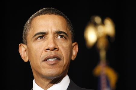 




President Barack Obama makes remarks about stimulus funding being used for biomedical research during his visit to the National Institutes of Health in Bethesda, Maryland September 30, 2009. REUTERS/Kevin Lamarque

