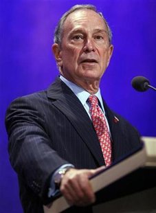 New York Mayor Michael Bloomberg speaks at the Clinton Global Initiative in New York September 23, 2009. REUTERS/Chip East
New York Mayor Michael Bloomberg speaks at the Clinton Global Initiative in New York September 23, 2009. REUTERS/Chip East