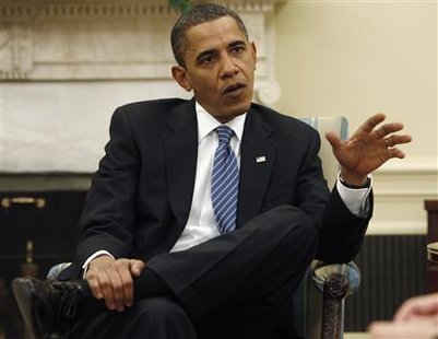 
President Barack Obama answers questions during an interview with Reuters in the Oval Office at the White House in Washington, November 9, 2009. REUTERS/Jim Young
