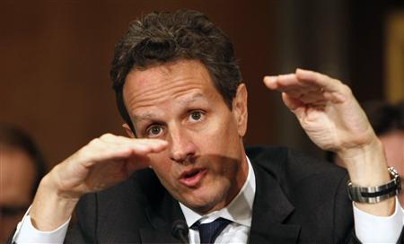 Treasury Secretary Timothy Geithner testifies before the Senate Foreign Relations Committee hearing on "The U.S. and the G-20: Remaking the International Economic Architecture ” on Capitol Hill in Washington November 17, 2009. REUTERS/Kevin Lamarque
Treasury Secretary Timothy Geithner testifies before the Senate Foreign Relations Committee hearing on "The U.S. and the G-20: Remaking the International Economic Architecture ” on Capitol Hill in Washington November 17, 2009. REUTERS/Kevin Lamarque