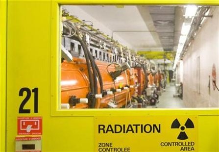 
The Linac 2 (Linear Accelerator 2) is pictured at the European Organisation for Nuclear Research (CERN) in Meyrin near Geneva October 16, 2008. REUTERS/Denis Balibouse(SWITZERLAND)
