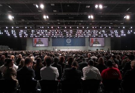 
A general view of the opening of the United Nations Climate Change Conference 2009, also known as COP15, at the Bella center in Copenhagen December 7, 2009. REUTERS/Bob Strong
