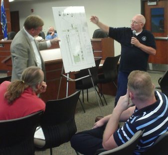 A Madison developer shows off plans for a new Walgreen's at the corner of 17th and Stewart Avenues in Wausau during a September 2009 Plan Commission meeting A Madison developer shows off plans for a new Walgreen's at the corner of 17th and Stewart Avenues in Wausau during a September 2009 Plan Commission meeting