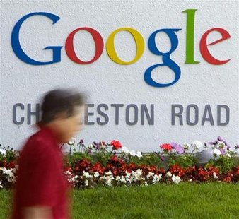 
A man walks past Google Inc. headquarters in Mountain View, California, May 8, 2008. REUTERS/Kimberly White
