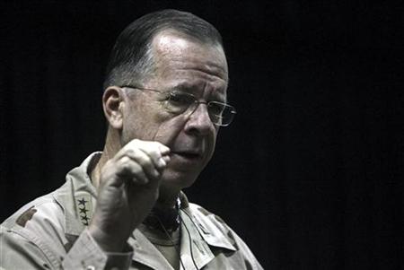 
Admiral Mike Mullen, chairman of the Joint Chiefs of Staff, speaks during a news conference in Kabul in this December 14, 2009 file photo. REUTERS/ Omar Sobhani
