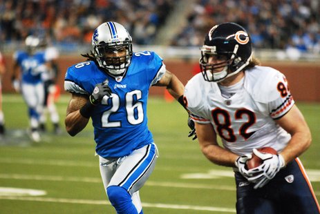 Louis Delmas Tries to Tackle The Bears (Sean Patrick, WKZO.COM) Louis Delmas Tries to Tackle The Bears (Sean Patrick, WKZO.COM)