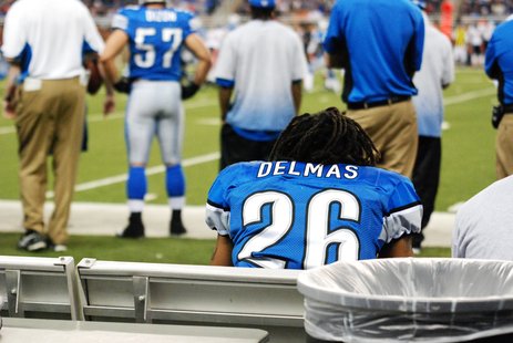Former WMU Broncos Safety Louis Delmas watches as the Lions fall 37-23 Sunday at Ford Field. (Sean Patrick, WKZO.COM) Former WMU Broncos Safety Louis Delmas watches as the Lions fall 37-23 Sunday at Ford Field. (Sean Patrick, WKZO.COM)