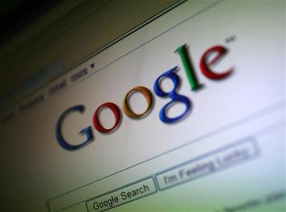 A photo of the Google Inc. logo is shown on a computer screen in San Francisco, California July 16, 2009. Google Inc's quarterly profit and revenue rose in the second quarter despite the tough advertising market, beating Wall Street expectations. REUTERS/Robert Galbraith
A photo of the Google Inc. logo is shown on a computer screen in San Francisco, California July 16, 2009. Google Inc's quarterly profit and revenue rose in the second quarter despite the tough advertising market, beating Wall Street expectations. REUTERS/Robert Galbraith