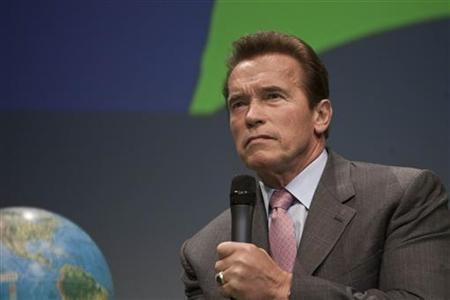 Arnold Schwarzenegger, governor of the state of California, listens to a question during a debate at the Climate Summit for Mayors at the Copenhagen City Hall December 16, 2009. REUTERS/Scanpix/Anders Debel Hansen
Arnold Schwarzenegger, governor of the state of California, listens to a question during a debate at the Climate Summit for Mayors at the Copenhagen City Hall December 16, 2009. REUTERS/Scanpix/Anders Debel Hansen