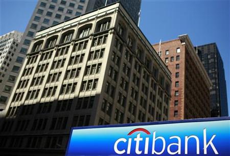 




A Citibank logo is seen in the financial district of San Francisco, California July 17, 2009. REUTERS/Robert Galbraith

