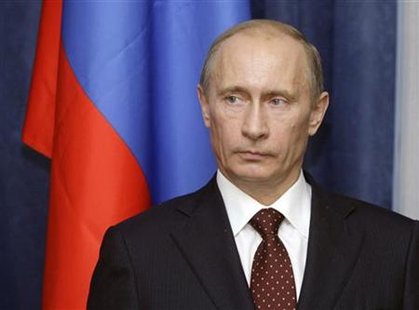 Russian Prime Minister Vladimir Putin looks on during a meeting with his Kazakh counterpart Karim Masimov in Yalta, November 20, 2009. REUTERS/RIA Novosti/Alexei Nikolsky/Pool
Russian Prime Minister Vladimir Putin looks on during a meeting with his Kazakh counterpart Karim Masimov in Yalta, November 20, 2009. REUTERS/RIA Novosti/Alexei Nikolsky/Pool