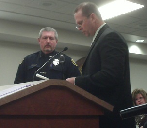 Wausau police officer Tom Peterson receives the department's Life Saving award for preventing a 2-year-old from drowning in January 2010. Wausau police officer Tom Peterson receives the department's Life Saving award for preventing a 2-year-old from drowning in January 2010.