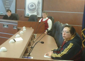 Elizabeth Eversole, front right, defends herself during a municipal court trial on charges her pit bull bit a Wausau police officer. A judge declared the dog a dangerous animal and ordered ti put down. Elizabeth Eversole, front right, defends herself during a municipal court trial on charges her pit bull bit a Wausau police officer. A judge declared the dog a dangerous animal and ordered ti put down.