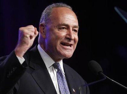 
Senator Charles Schumer speaks at the NAACP's Centennial Convention, in New York in this July 12, 2009 file photo. REUTERS/Chip East
