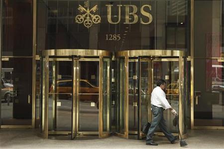 




The logo of Swiss bank UBS can be seen outside its New York office August 12, 2009. REUTERS/Lucas Jackson

