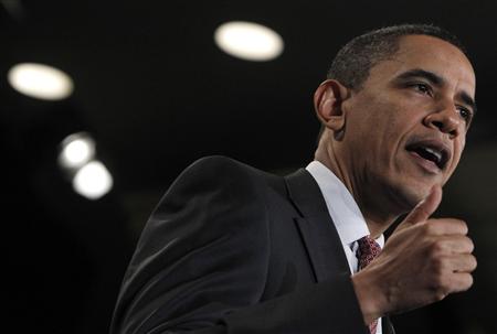
President Barack Obama addresses the Export-Import Bank's Annual Conference in Washington March 11, 2010. REUTERS/Jim Young
