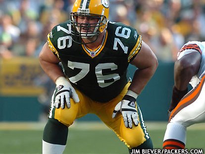 Packers offensive lineman Mark Tauscher Packers offensive lineman Mark Tauscher