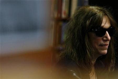 U.S. rock singer Patti Smith is seen at a book signing event in Melbourne October 10, 2008. REUTERS/Mick Tsikas
U.S. rock singer Patti Smith is seen at a book signing event in Melbourne October 10, 2008. REUTERS/Mick Tsikas