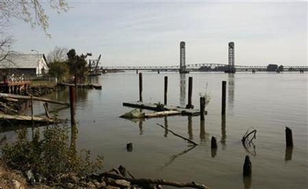 
The Sacramento River is shown in Rio Vista, California March 16, 2010. REUTERS/Robert Galbraith
