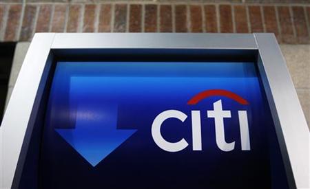 A Citi group logo can be seen on an automatic teller machine in Citi Field during an MLB exhibition game between the New York Mets and the Boston Red Sox in Flushing, New York April 3, 2009. REUTERS/Lucas Jackson
A Citi group logo can be seen on an automatic teller machine in Citi Field during an MLB exhibition game between the New York Mets and the Boston Red Sox in Flushing, New York April 3, 2009. REUTERS/Lucas Jackson