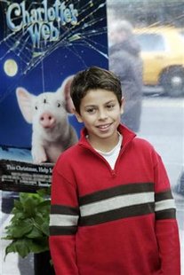Actor Jake T. Austin arrives for the premiere of the film "Charlotte's Web" in New York December 3, 2006. REUTERS/Keith Bedford
Actor Jake T. Austin arrives for the premiere of the film "Charlotte's Web" in New York December 3, 2006. REUTERS/Keith Bedford