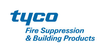 Logo of Tyco Fire Suppression and Building Products. Logo of Tyco Fire Suppression and Building Products.