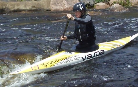16-year-old Stevens Point kayaker Hailey Thompson trains on the whitewater slalom course in downtown Wausau.
