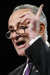 
US Senator Charles Schumer (D-NY) addresses the gala banquet of the American Israel Public Affairs Committee (AIPAC) annual policy conference in Washington, March 22, 2010. REUTERS/Jonathan Ernst
