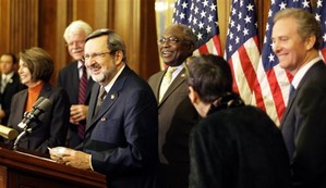 Congressman David Obey at a news conference in Washington DC Congressman David Obey at a news conference in Washington DC