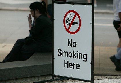A no smoking sign.