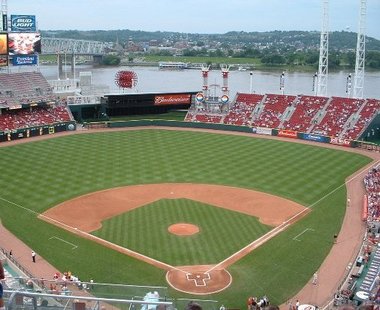 Great American Ballpark, home of the Cincinnati Reds. Great American Ballpark, home of the Cincinnati Reds.