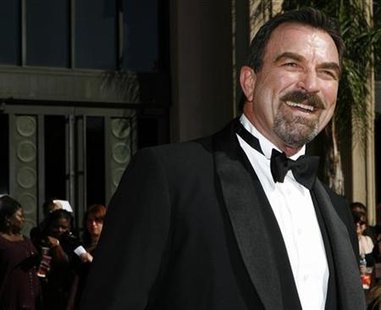 Actor Tom Selleck smiles as he arrives at the 58th annual Primetime Emmy Awards at the Shrine Auditorium in Los Angeles August 27, 2006. REUTERS/Mario Anzuoni
Actor Tom Selleck smiles as he arrives at the 58th annual Primetime Emmy Awards at the Shrine Auditorium in Los Angeles August 27, 2006. REUTERS/Mario Anzuoni