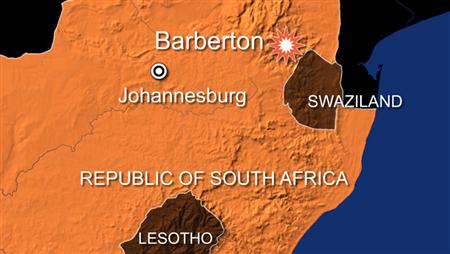Two British tourists were killed and 21 injured in a bus crash in a mountainous part of northeast South Africa Thursday, the eve of the continent's first World Cup. REUTERS/Graphics
Two British tourists were killed and 21 injured in a bus crash in a mountainous part of northeast South Africa Thursday, the eve of the continent's first World Cup. REUTERS/Graphics