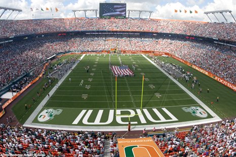 The Orange Bowl in Miami, FL The Orange Bowl in Miami, FL