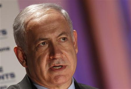 
Israel's Prime Minister Benjamin Netanyahu addresses a leadership meeting of the Conference of Presidents of Major American Jewish Organizations in New York July 7, 2010. REUTERS/Mike Segar
