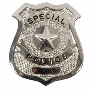 A police badge. A police badge.
