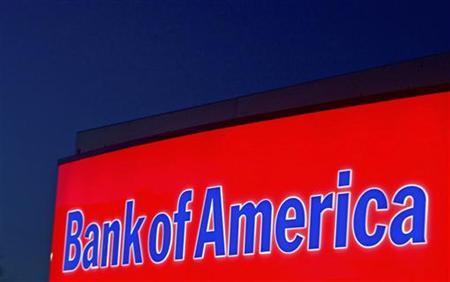 A Bank of America logo is seen outside a bank branch in Charlotte, North Carolina January 19, 2010. REUTERS/Chris Keane
A Bank of America logo is seen outside a bank branch in Charlotte, North Carolina January 19, 2010. REUTERS/Chris Keane