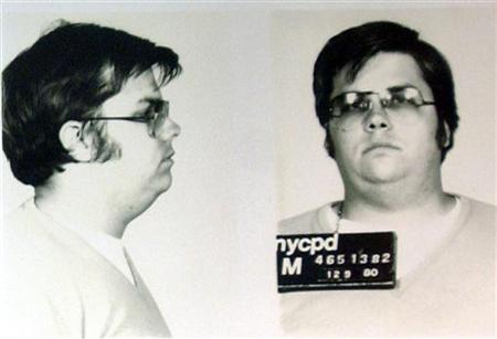 A mug-shot of Mark David Chapman, who shot and killed John Lennon, is displayed on the 25th anniversary of Lennon's death at the NYPD in New York December 8, 2005. REUTERS/Stringer
A mug-shot of Mark David Chapman, who shot and killed John Lennon, is displayed on the 25th anniversary of Lennon's death at the NYPD in New York December 8, 2005. REUTERS/Stringer