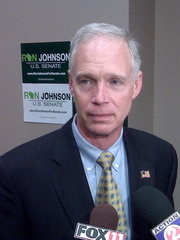 Ron Johnson meets with reporters after announcing his bid for U.S. Senate, May 17, 2010. (courtesy of FOX 11).
