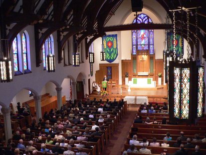 A memorial service for the late Agriculture Secretary Rob Nilsestuen. (Photo: WRN/Jackie Johnson)