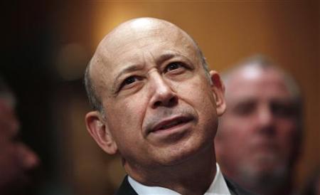 
Goldman Sachs CEO Lloyd Blankfein waits to testify at a Senate Homeland Security and Governmental Affairs Investigations Subcommittee hearing on "Wall Street and the Financial Crisis: The Role of Investment Banks" on Capitol Hill in Washington in this April 27, 2010 file photo. REUTERS/Jim Young

