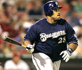 Prince Fielder of the Milwaukee Brewers. Prince Fielder of the Milwaukee Brewers.