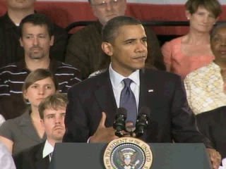 President Obama holds a town hall meeting in Racine.