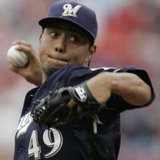 Brewers pitcher Yovani Gallardo. Brewers pitcher Yovani Gallardo.