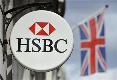 
An HSBC bank sign is seen outside a branch in central London August 2, 2010. REUTERS/Toby Melville
