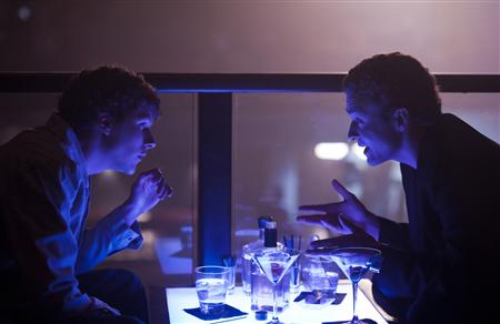 
Jesse Eisenberg and Justin Timberlake in a scene from "The Social Network". REUTERS/Merrick Morton/Columbia Pictures
