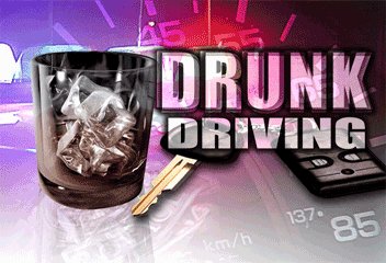   Drunk driving graphic.