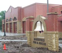 Marshfield's new fire station.  The 26,000 square foot, two-story building will have enough room for 11 emergency vehicles